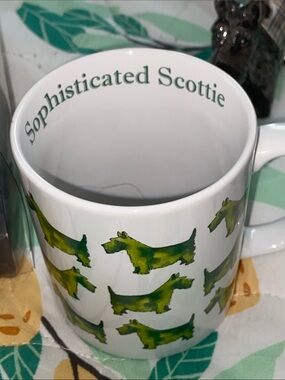 VTG MILLY GREEN SCOTTIE MUG Sophisticated Scottie Green Dogs Cup